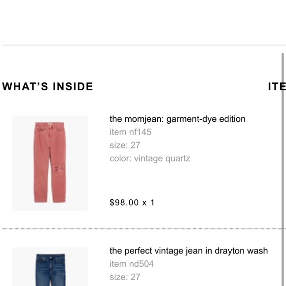 NWT Madewell The Mom Jean - Picture 4 of 6